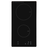 SIA INDH30BL 30cm Black Domino 2 Zone Touch Control Electric Induction Hob