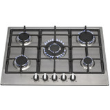 SIA R6 70cm Stainless Steel 5 Burner Gas Hob With Cast Iron Pan Supports And FFD