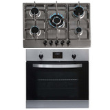 SIA 60cm Stainless Steel Electric True Fan Single Oven And 70cm 5 Burner Gas Hob SIA 60cm Stainless Steel Electric True Fan Single Oven And 70cm 5 Burner Gas Hob