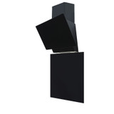 SIA EAG61BL 60cm Black Angled Glass Cooker Hood And Toughened Glass Splashback SIA EAG61BL 60cm Black Angled Glass Cooker Hood And Toughened Glass Splashback