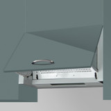 SIA INT60SS 60cm Silver Integrated Built In Cooker Hood Kitchen Extractor Fan