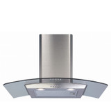 CDA ECP72SS 70cm Stainless Steel Curved Glass Kitchen Cooker Hood Extractor Fan