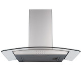 SIA 60cm Curved Glass Stainless Steel Chimney Cooker Hood Kitchen Extractor Fan