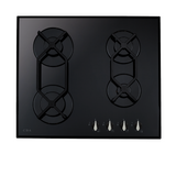 CDA HVG621BL 60cm Black Designer 4 Burner Gas on Glass Hob With FFD & LPG Kit