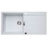 Franke Sirius S2D611PW 1.0 Bowl White Tectonite Reversible Kitchen Sink & Waste Franke Sirius S2D611PW 1.0 Bowl White Tectonite Reversible Kitchen Sink & Waste
