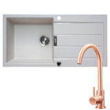 Franke 1.0 Bowl Cream Reversible Composite Kitchen Sink & KT6CU Single Lever Tap Franke 1.0 Bowl Cream Reversible Composite Kitchen Sink & KT6CU Single Lever Tap