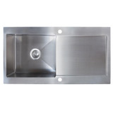 SIA VE10SS 1.0 Bowl Premium Brushed Stainless Steel Reversible Kitchen Sink SIA VE10SS 1.0 Bowl Premium Brushed Stainless Steel Reversible Kitchen Sink