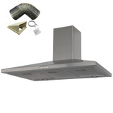 SIA CHL90SS 90cm Stainless Steel Chimney Cooker Hood Kitchen And 3m Ducting Kit SIA CHL90SS 90cm Stainless Steel Chimney Cooker Hood Kitchen And 3m Ducting Kit