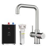 SIA Brushed Nickel 3-in-1 Instant Boiling Hot Water Tap Including Tank & Filter SIA Brushed Nickel 3-in-1 Instant Boiling Hot Water Tap Including Tank & Filter