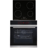 SIA BISO12PSS 60cm Pyrolytic Single Electric Oven & 4 Zone 13A Induction Hob