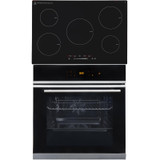 SIA BISO6SS 60cm Black Single Electric True Fan Oven & 5 Zone Induction Hob