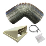 SIA D1 Universal Kitchen Cooker Hood Extractor Fan Ducting Vent Kit 125mm x 1m SIA D1 Universal Kitchen Cooker Hood Extractor Fan Ducting Vent Kit 125mm x 1m