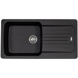 Franke Aveta 1.0 Bowl Black Tectonite Reversible Kitchen Sink &Basket Waste Kit Franke Aveta 1.0 Bowl Black Tectonite Reversible Kitchen Sink &Basket Waste Kit