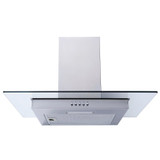 SIA FL60SS 60cm Flat Glass Stainless Steel Chimney Cooker Hood Extractor Fan