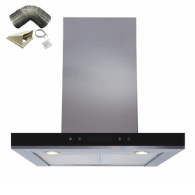 SIA 60cm Stainless Steel Linear Touch Control Cooker Hood Extractor & 3m Ducting