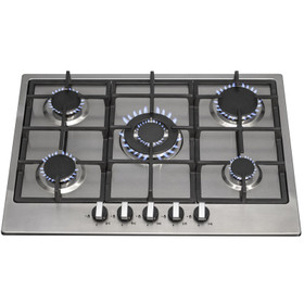 SIA R6 70cm Stainless Steel 5 Burner Gas Hob With Cast Iron Pan Supports And FFD