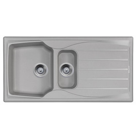 Astracast Sierra 1.5 Bowl Reversible Light Grey Kitchen Sink And Waste Kit