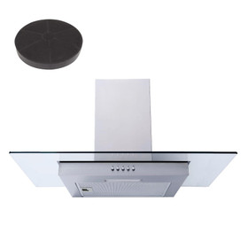 SIA FL70SS 70cm Flat Glass Stainless Steel Chimney Cooker Hood Fan And Filter