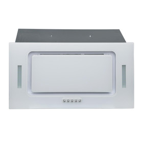 SIA UCG52WH 52cm White Glass Built In Kitchen Cupboard Cooker Hood Extractor Fan