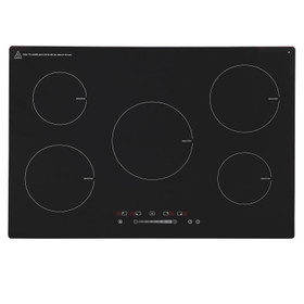 SIA INDH75BL 75cm Black Touch Control 5 Zone Induction Hob With Child lock