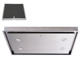 SIA CLN90SS 90cm Stainless Steel Ceiling Cooker Hood Extractor Fan & Filter