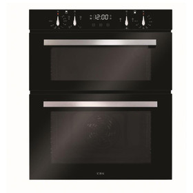 CDA DC741BL 60cm Black Built Under Double Electric Fan Oven With Digital Timer