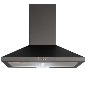 SIA CHL60BL 60cm Pyramid Chimney Cooker Hood Kitchen Extractor Fan In Black