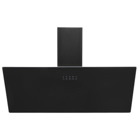 90cm Glass Cooker Hood Black Angled Chimney Extractor Fan - SIA AH90BL 