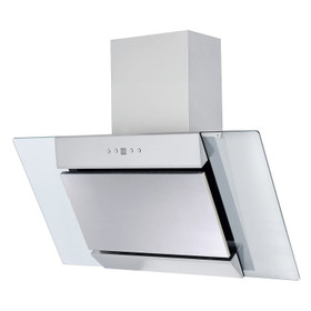 90cm Angled Cooker Hood - Stainless Steel Chimney Extractor Fan - SIA AGL91SS
