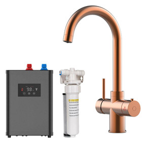 SIA BWT350CU Copper 3-in-1 Instant Boiling Hot Water Tap Including Tank & Filter