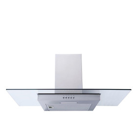 SIA FL90SS Steel 90cm Flat Glass Chimney Cooker Hood Extractor Fan