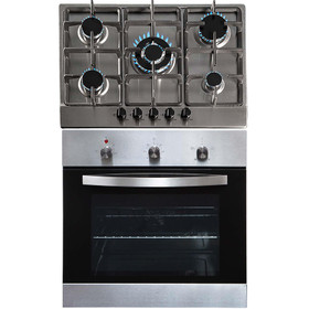 SIA SO113SS 60cm Stainless Steel Single Fan Oven & 70cm 5 Burner Gas Hob