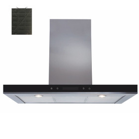 SIA 90cm Stainless Steel Linear Touch Control Cooker Hood Fan &Charcoal Filter