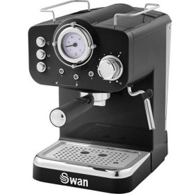 Swan Retro Pump Espresso Coffee Machine, Black - SK22110BN