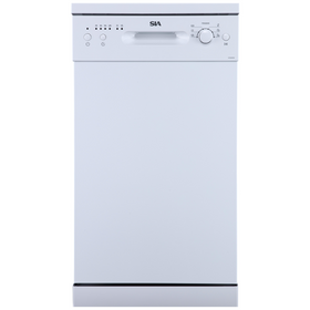 45cm White Freestanding Dishwasher, 9 Places - SIA SFSD45W
