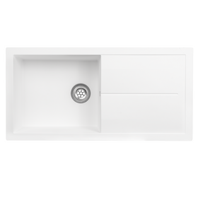 SIA NALI10XLWH 1.0 XL Bowl White Composite Inset Kitchen Sink