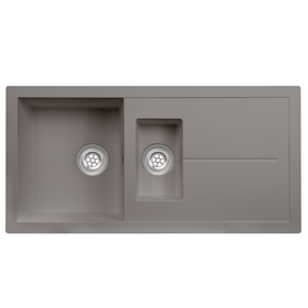 SIA NALI15GR 1.5 Bowl Grey Composite Reversible Inset Sink