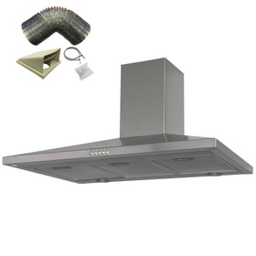 SIA CHL100SS 100cm Stainless Steel Chimney Cooker Hood Extractor And 1m Ducting