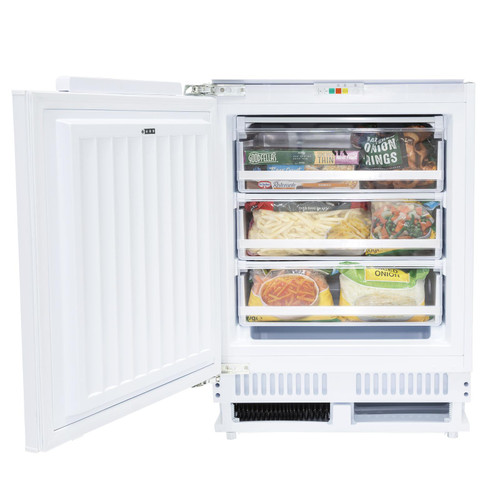 SIA RFU103 Built In 95L White Integrated Under Counter 3 Drawer Freezer