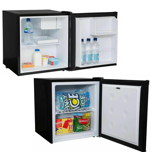 SIA Table Top Mini Beer, Drinks Fridge And Freezer Pack In Black