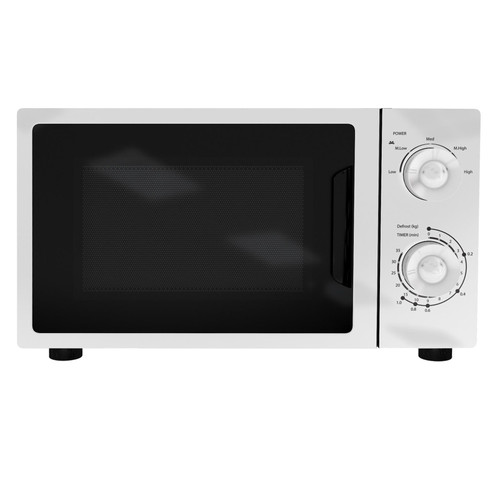 SIA MTM20WH 20L Freestanding White Microwave Oven 5 Power Levels & Knob Controls