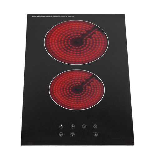 SIA CERH31BL Black 30cm 2 Burner Domino Ceramic Electric Hob With Touch Control
