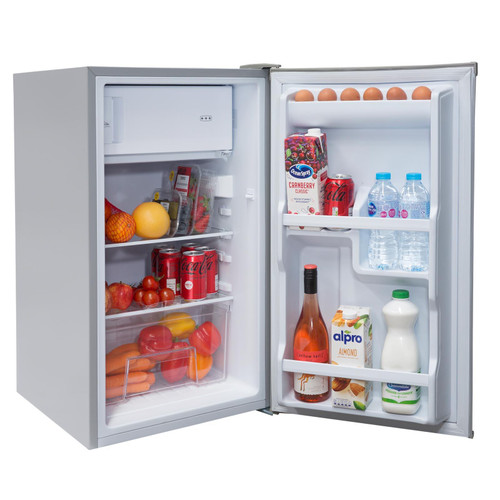 SIA LFISI 48cm Silver Free Standing Under Counter Fridge With 3* Ice Box