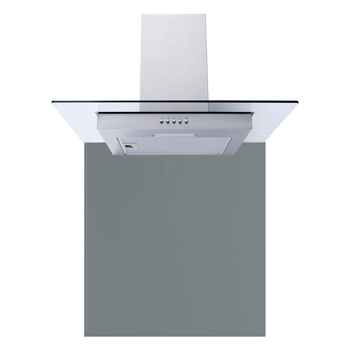 SIA 70cm Flat Glass Stainless Steel Cooker Hood & Toughened Glass Splashback