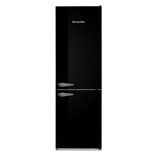 Montpellier MAB386K Black Retro No Frost Freestanding Fridge Freezer 60/40 Split