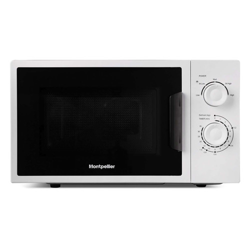Montpellier MMW22WS White 700W 20L Microwave With Stainless Steel Interior