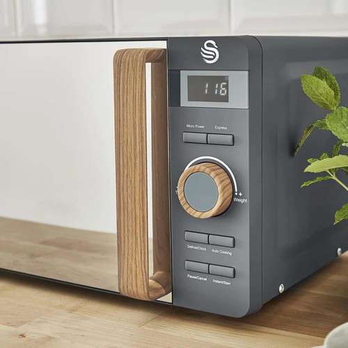 Swan SM22036GRYN Slate Grey 20L 800W NordicStyle Digital Microwave Oven