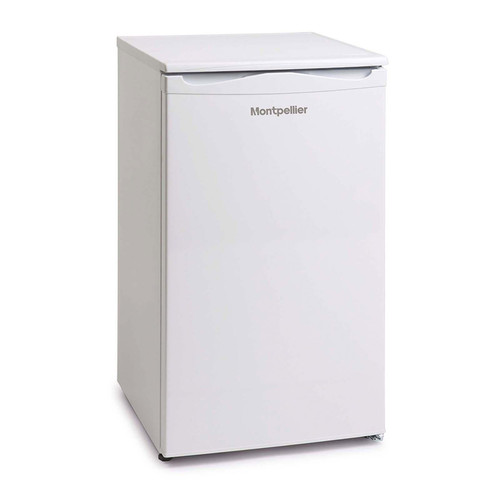 48cm Under Counter Larder Fridge In White, 90L Capacity - Montpellier MLA48W-1