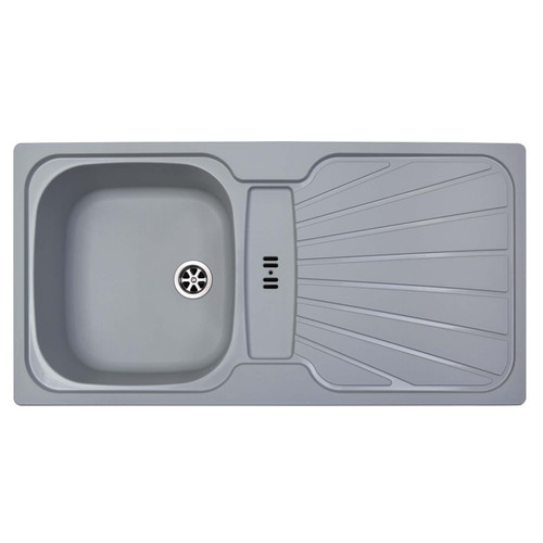 Astracast Composite Kitchen Sink In Light Grey, 1.0 Bowl With Waste - J9LG