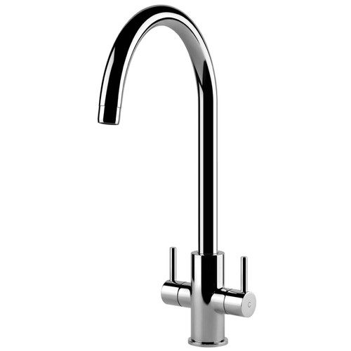 Chrome Kitchen Mixer Tap, Twin Lever - POMINO CH